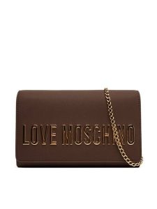 LOVE MOSCHINO Torebka JC4103PP1NKD0301 Brązowy. Brązowe torebki wieczorowe LOVE MOSCHINO, bez wzorów, ze skóry, bez dodatków. Za 519,99 zł.