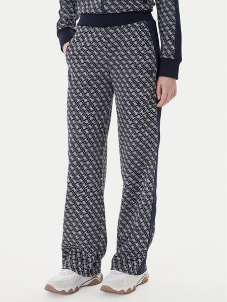 Guess Spodnie dresowe V6RB09 K2042 Granatowy Wide Leg. Niebieskie spodnie dresowe Guess, m, z aplikacjami, z dresówki. Za 474,99 zł.
