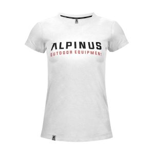 Koszulka trekkingowa damska Alpinus Chiavenna biała. Białe koszulki sportowe ALPINUS, bez wzorów, bez ramiączek. Za 85,00 zł.