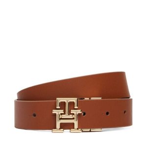 Pasek Damski Tommy Hilfiger. Brązowe paski TOMMY HILFIGER, bez wzorów. Za 309,99 zł.