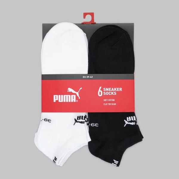 Puma Skarpety Elements Sneaker 6-Pack 93899904. Białe skarpetki Puma, bez wzorów. Za 79,99 zł.