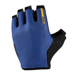 Rękawice rowerowe na pół sezonu Mavic Essential Gel. Niebieskie rękawiczki MAVIC, na jesień, bez wzorów. Za 180,50 zł.
