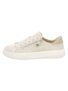 Think! Skórzane sneakersy w kolorze beżowym rozmiar: 39. Brązowe trampki Think, bez wzorów, bez zapięcia. Za 249,95 zł.