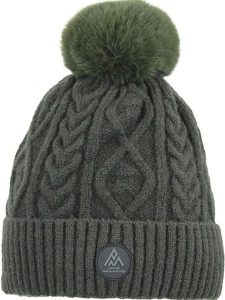 Peak Mountain Czapka "Montchat" w kolorze khaki rozmiar: onesize. Brązowe czapki Peak Mountain, bez wzorów, ze splotem. Za 60,99 zł.