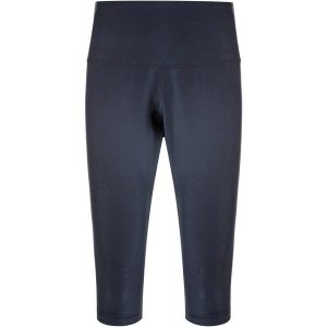 Damskie legginsy 3/4 Q Sportswear Jalon. Czarne legginsy ENDURANCE Q, bez wzorów, z materiału. Za 193,50 zł.