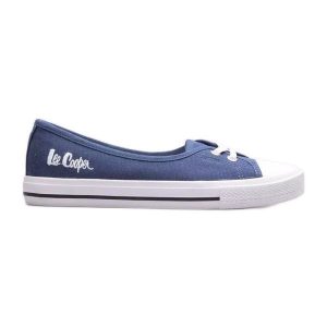 Trampki Lee Cooper LCW-23-31-1789L niebieskie. Niebieskie trampki bez wzorów, z materiału, bez zapięcia. Za 263,32 zł.
