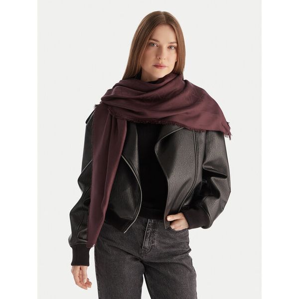 Szal Calvin Klein. Czerwone szaliki Calvin Klein, bez wzorów. Za 259,99 zł.