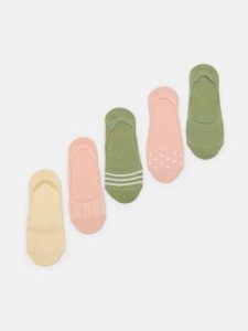 Skarpetki stopki 5 pack - zielony. Zielone skarpetki Sinsay, bez wzorów. Za 12,99 zł.