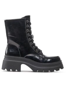 DeeZee Trapery ZALHY211116 Czarny. Czarne buty zimowe DeeZee, ze skóry, bez obcasa, bez zapięcia. Za 229,99 zł.