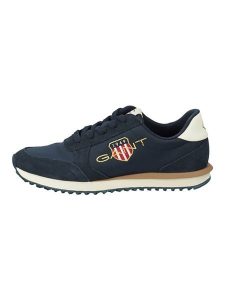 GANT Footwear Skórzane sneakersy "Beya" w kolorze granatowym rozmiar: 41. Niebieskie trampki GANT Footwear, bez wzorów, ze skóry, bez zapięcia. Za 270,38 zł.