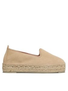Manebi Espadryle Double Sole Espadrilles K 1.1 D0 Beżowy. Brązowe espadryle Manebi, bez wzorów, ze skóry, bez obcasa. Za 419,99 zł.