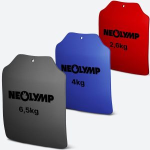 Dodatkowe obciążniki do kamizelki – Wymienne płyty obciążeniowe 2,6 / 4 / 6,2 kg. Kamizelki NEOLYMP, uniwersalny, bez wzorów, bez kołnierzyka, bez ramiączek, bez kaptura. Za 272,99 zł.