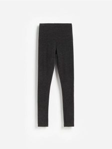 Legginsy z wełny merino - ciemnobrązowy. Brązowe legginsy Reserved, bez wzorów, z wełny. Za 219,99 zł.