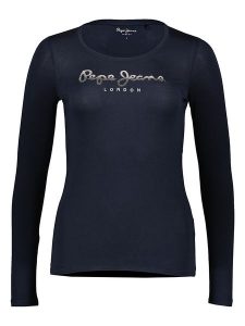 Pepe Jeans Koszulka w kolorze granatowym rozmiar: XS. Niebieskie bluzki Pepe Jeans, xs, bez wzorów, z jeansu, bez kołnierzyka, bez ramiączek. Za 87,81 zł.