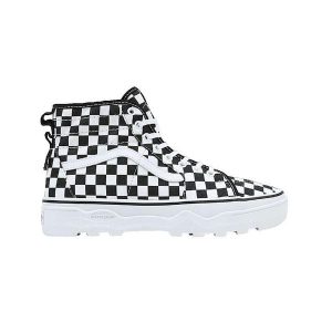 Buty Vans Sentry Sk8-Hi WC wzór w kratę. Białe trampki Vans, bez wzorów, bez zapięcia. W wyprzedaży za 438,40 zł.