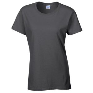 Koszulka Damska Heather Heavy. Brązowe bluzki GILDAN, xl, bez wzorów, sportowe, bez kołnierzyka, bez ramiączek. Za 35,99 zł.