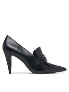 Tommy Hilfiger Szpilki Th Penny Bar Pointy Pump FW0FW09529 Czarny. Czarne szpilki TOMMY HILFIGER, bez wzorów, ze skóry, bez obcasa. Za 569,99 zł.