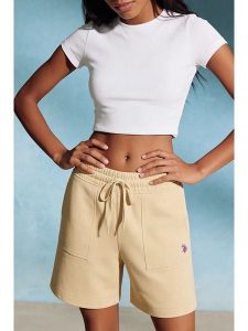 U.S. Polo Assn. Szorty dresowe w kolorze żółtym rozmiar: XL. Żółte szorty U.S. Polo Assn., bez wzorów, z bawełny. Za 104,89 zł.