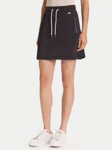 Guess Spódnica mini V5YD03 KBSL2 Czarny Regular Fit. Czarne spódnice Guess, l, z aplikacjami, z syntetyku, mini. Za 189,99 zł.