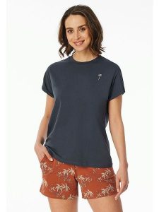 Schiesser Koszulka w kolorze antracytowym rozmiar: 46. Czarne bluzki Schiesser, bez wzorów, bez kołnierzyka, bez ramiączek. Za 65,23 zł.