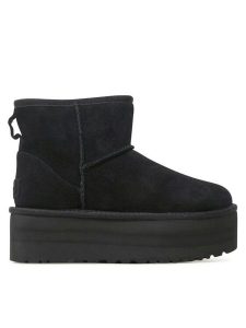 Ugg Śniegowce W Classic Mini Platform 1134991 Czarny. Czarne buty zimowe Ugg, ze skóry, bez obcasa, bez zapięcia. Za 849,99 zł.