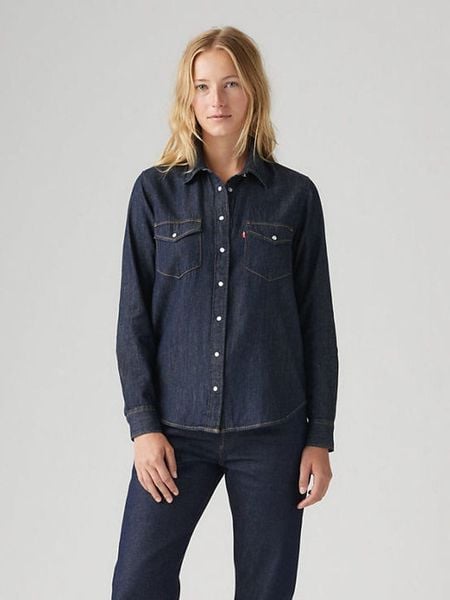 Levi's Koszula dżinsowa w kolorze granatowym rozmiar: S. Niebieskie koszule Levi's®, s, bez wzorów, bez kołnierzyka, bez ramiączek. Za 159,95 zł.