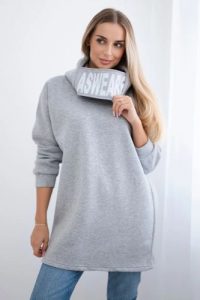 Bluza ocieplana z kapturem szara. Szare bluzy KESI, l, bez wzorów, z bawełny, z kapturem. Za 297,97 zł.