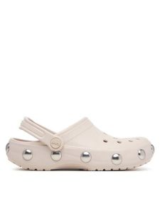 Crocs Klapki Classic Big Studded Clog 214236 Kremowy. Białe klapki Crocs, bez wzorów, z tworzywa sztucznego, bez obcasa. Za 259,99 zł.