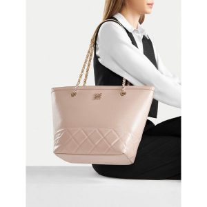 Torebka Nine West. Czerwone shopper bag Nine West, bez wzorów, bez dodatków. Za 229,99 zł.