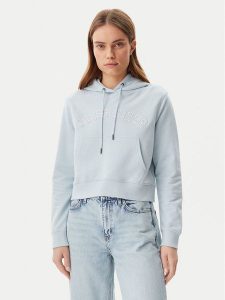 Guess Jeans Bluza W5GQ22 K68I4 Błękitny Regular Fit. Niebieskie bluzy Guess Jeans, xl, z aplikacjami, z bawełny, bez kaptura. Za 199,99 zł.