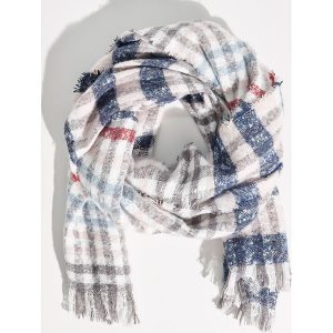 Szalik w kratę - Beżowy. Szaliki marki Sinsay. W wyprzedaży za 9,99 zł.