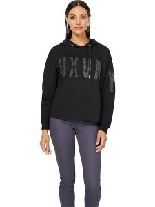 Heine Bluza w kolorze czarnym rozmiar: 42. Czarne bluzy Heine, bez wzorów, z kapturem. Za 83,42 zł.