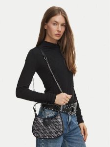 Guess Torebka J6BZ34 W4046 Czarny. Czarne torebki klasyczne Guess, z aplikacjami, bez dodatków. Za 294,99 zł.
