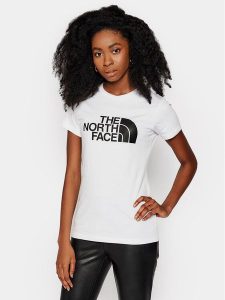 The North Face T-Shirt Easy Tee NF0A4T1Q Biały Slim Fit. Białe t-shirty The North Face, s, bez wzorów, z bawełny, bez kołnierzyka, bez ramiączek. Za 99,99 zł.