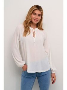 Cream Bluzka w kolorze kremowym rozmiar: 44. Brązowe bluzki Cream, bez wzorów, bez kołnierzyka, bez ramiączek. Za 79,03 zł.