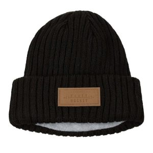 Skórzana Czapka Unisex Dla Dorosłych. Czarne czapki BAUER, bez wzorów, z dzianiny. Za 140,99 zł.