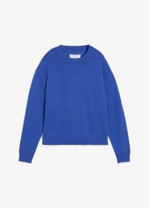 Sweter oversize z czystej bawełny. Białe swetry oversize bonprix, bez wzorów, z bawełny, bez ramiączek. Za 94,99 zł.