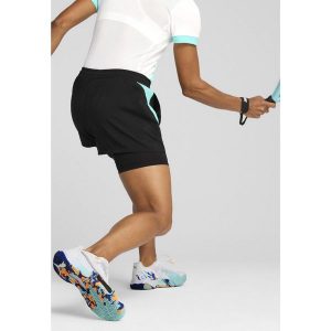 Damskie spodenki 2 w 1 do padla INDIVIDUAL PUMA. Czarne szorty Puma, bez wzorów, sportowe. Za 199,00 zł.