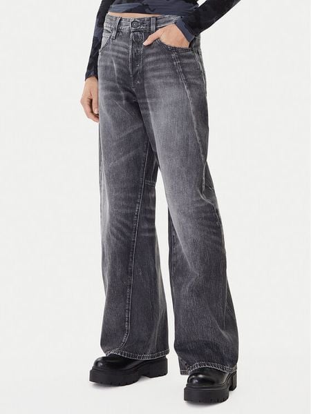G-Star Raw Jeansy Contor 3D D27690-D537 Szary Wide Leg. Szare jeansy G-Star Raw, bez wzorów, z bawełny. Za 291,99 zł.