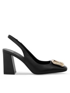 GINO ROSSI Czółenka SILVA-SL2275-1 Czarny. Czarne czółenka Gino Rossi, bez wzorów, ze skóry, bez obcasa, bez zapięcia. Za 279,99 zł.