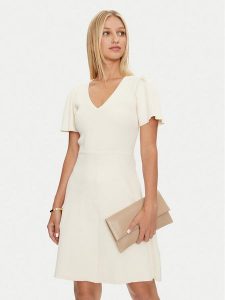 DKNY Sukienka codzienna DD4EN992 Beżowy Slim Fit. Brązowe kombinezony DKNY, xs, bez wzorów, z bawełny, bez kołnierzyka, bez ramiączek. Za 339,99 zł.