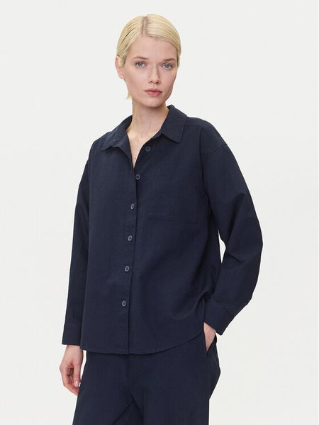 Mustang Koszula Willow 1016575 Granatowy Relaxed Fit. Niebieskie koszule Mustang, bez wzorów, z bawełny, bez kołnierzyka, bez ramiączek. Za 159,99 zł.