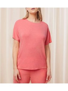 Triumph Koszulka w kolorze łososiowym rozmiar: 38. Pomarańczowe bluzki Triumph, s, bez wzorów, bez kołnierzyka, bez ramiączek. Za 70,08 zł.