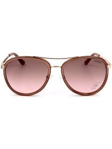 Guess Damskie okulary przeciwsłoneczne w kolorze różowozłoto-jasnoróżowym rozmiar: 57. Czerwone okulary przeciwsłoneczne Guess. Za 169,95 zł.