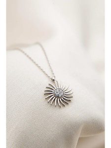 Lodie Silver Srebrny naszyjnik z zawieszką - dł. 43 cm rozmiar: onesize. Szare naszyjniki Lodie Silver, z cyrkonią, srebrne. Za 45,95 zł.
