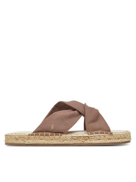 EMU Australia Espadryle Rowley W13169 Beżowy. Brązowe espadryle EMU Australia, bez wzorów, z materiału, bez obcasa. Za 359,99 zł.
