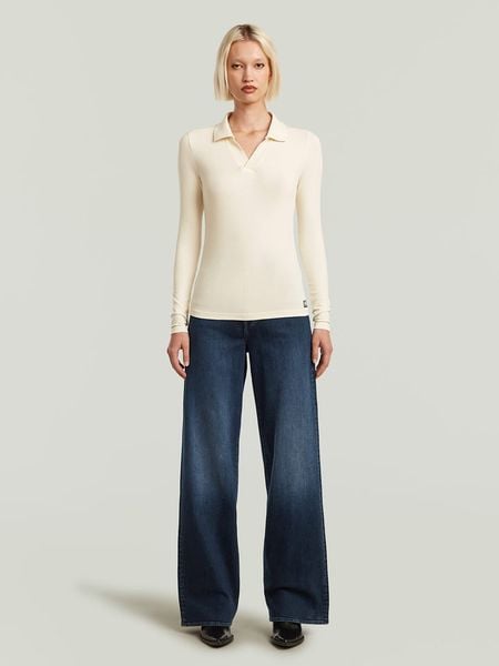 G-Star Dżinsy - Loose fit - w kolorze granatowym rozmiar: W32/L32. Niebieskie jeansy G-Star, z aplikacjami, ze skóry, z podwyższonym stanem. Za 255,06 zł.