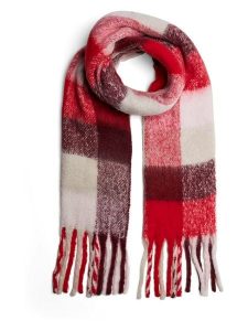 Pieces Szal w kolorze czerwonym rozmiar: onesize. Czerwone szaliki Pieces, bez wzorów. Za 79,21 zł.