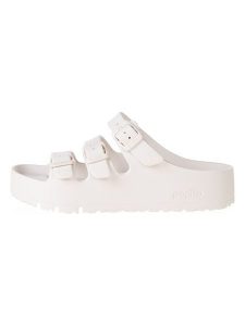 Birkenstock Klapki "Florida III Flex Platform" w kolorze białym rozmiar: 36. Białe klapki Birkenstock, bez wzorów, z otwartym noskiem, bez obcasa. Za 199,95 zł.