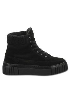 Gant Botki 29543705 Czarny. Czarne botki GANT, bez wzorów, ze skóry, bez obcasa, na płaskiej podeszwie, bez zapięcia. Za 429,99 zł.